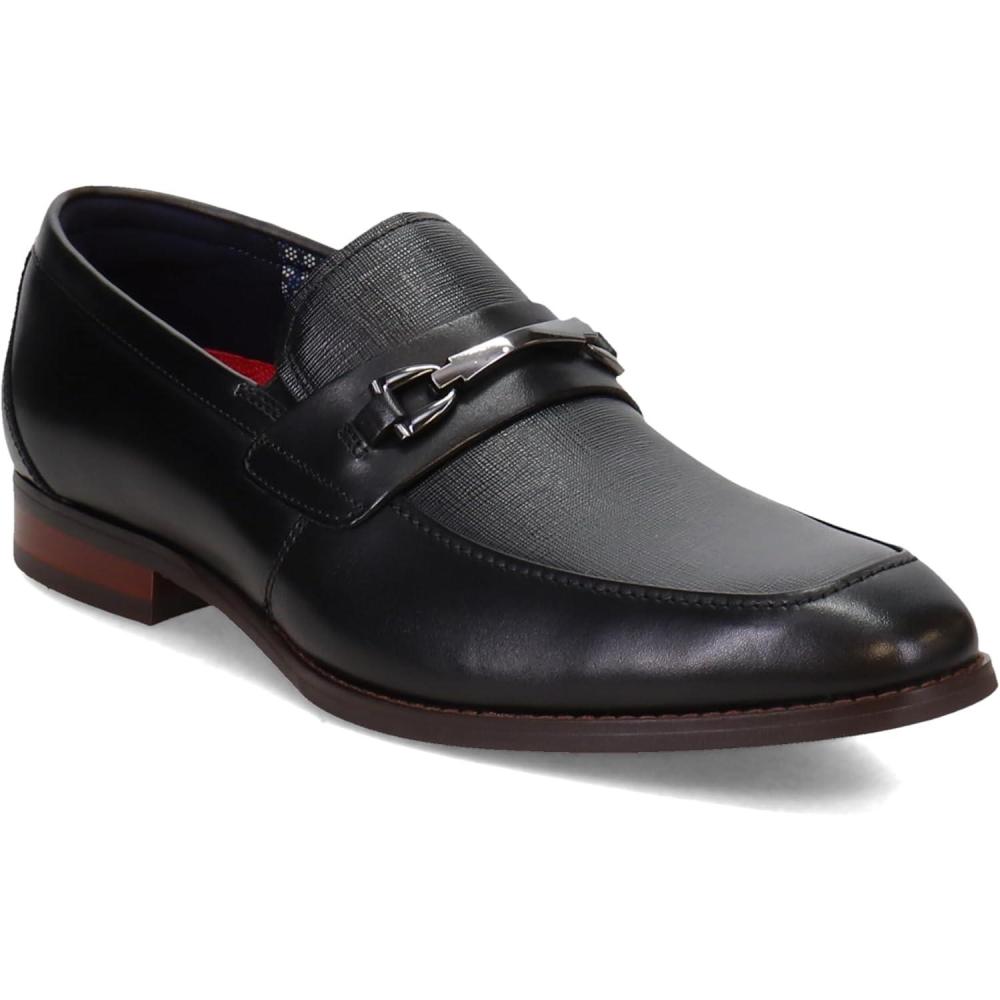 imageStacy Adams Mens Kaylor Moc Toe Bit SlipOnBlack