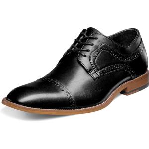 STACY ADAMS Men’s Dickinson Cap-Toe Lace-up Oxford(Black)