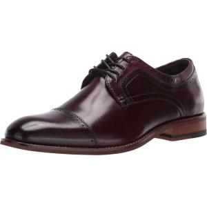 STACY ADAMS Men’s Dickinson Cap-Toe Lace-up Oxford(Burgundy )