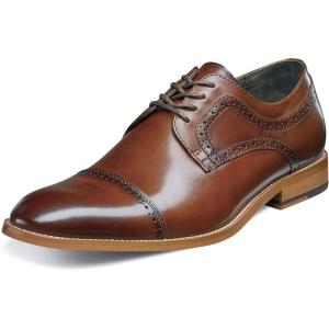 STACY ADAMS Men’s Dickinson Cap-Toe Lace-up Oxford(Cognac)