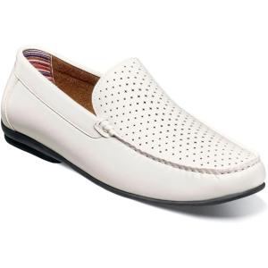 Stacy Adams Mens Conroy Moc Toe Driver(White)