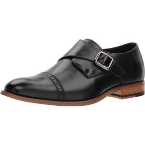 Stacy Adams Mens Desmond Cap-Toe Monk-Strap Slip-on LoaferMonk-Strap Loafer(Black)