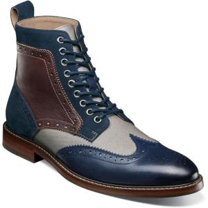 Stacy Adams Men’s, Finnegan Wingtip Lace Up Boot(Navy Multi)
