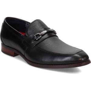 Stacy Adams Men’s, Kaylor Moc Toe Bit Slip-On(Black)