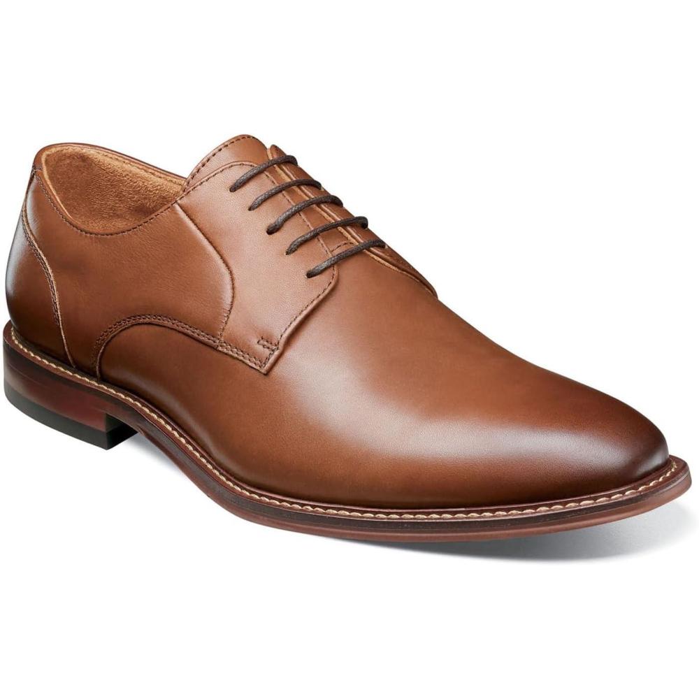 imageStacy Adams Mens Marlton Plain Toe OxfordChocolate