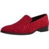 Stacy Adams Mens Saunders Velour Slip on(Red)