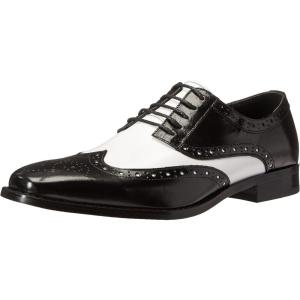 STACY ADAMS Men’s Tinsley Wingtip Oxford(Black/White)