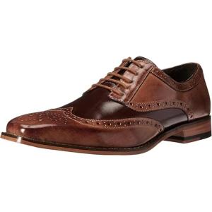 STACY ADAMS Men’s Tinsley Wingtip Oxford(Tan/Brown)