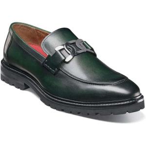 Stacy Adams Mens Hale Moc Toe Slip on(Green)
