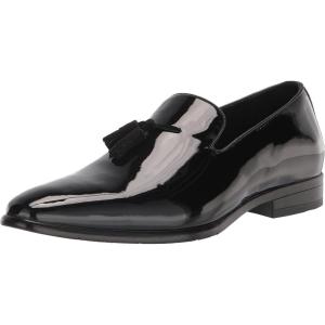 Stacy Adams mens Phoenix Tassel Slip on Loafer(Black Patent)