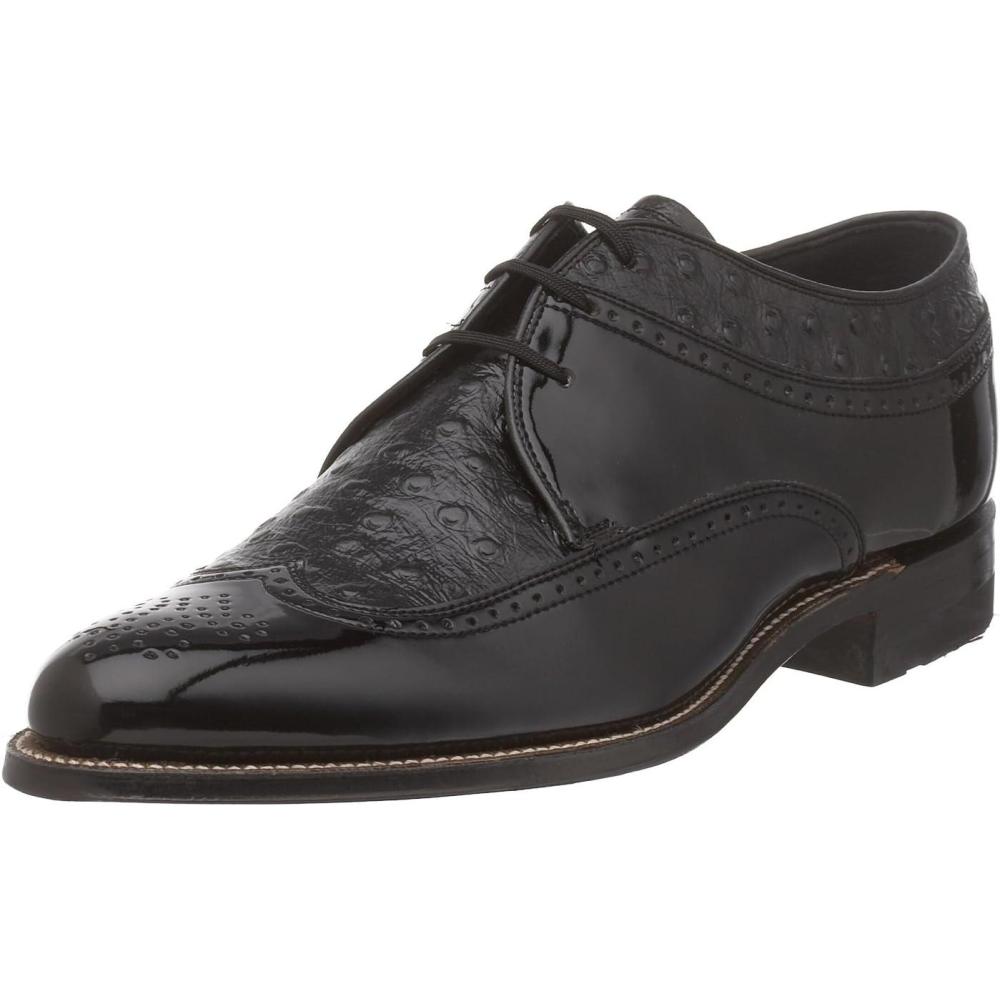 imageStacy Adams Mens Dayton Ostrich OxfordBlack  375