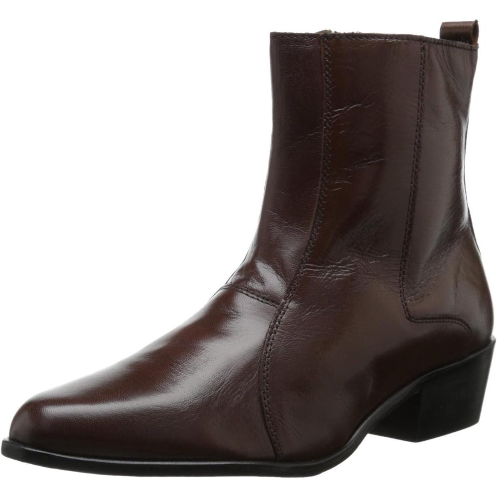 imageStacy Adams Mens Santos PlainToe Side Zipper BootCognac