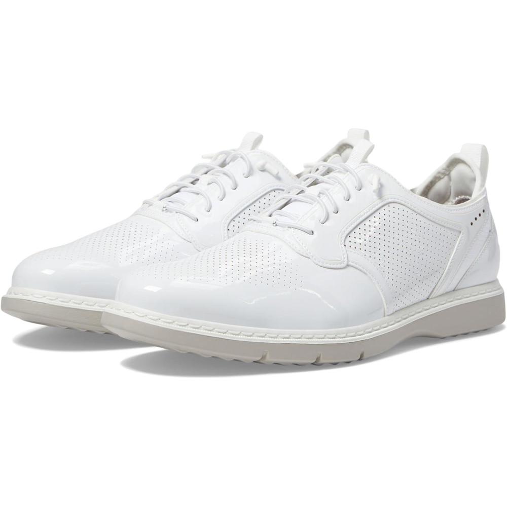 imageStacy Adams Mens Spyre Plain Toe Elastic LaceWhite Patent