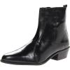 Stacy Adams Men’s Santos Plain-Toe Side Zipper Boot(Black Leather)