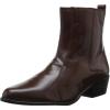 Stacy Adams Men’s Santos Plain-Toe Side Zipper Boot(Brown)