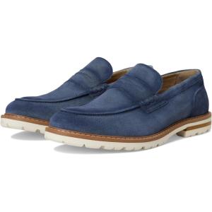 Stacy Adams Mens Hopkins Penny Slip on(Navy Suede)