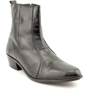 Stacy Adams Men’s Santos Plain-Toe Side Zipper Boot(Black)