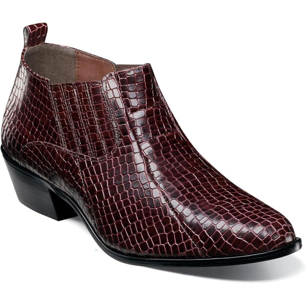 imageSTACY ADAMS mens Sandoval Heeled Ankle BootBurgundy