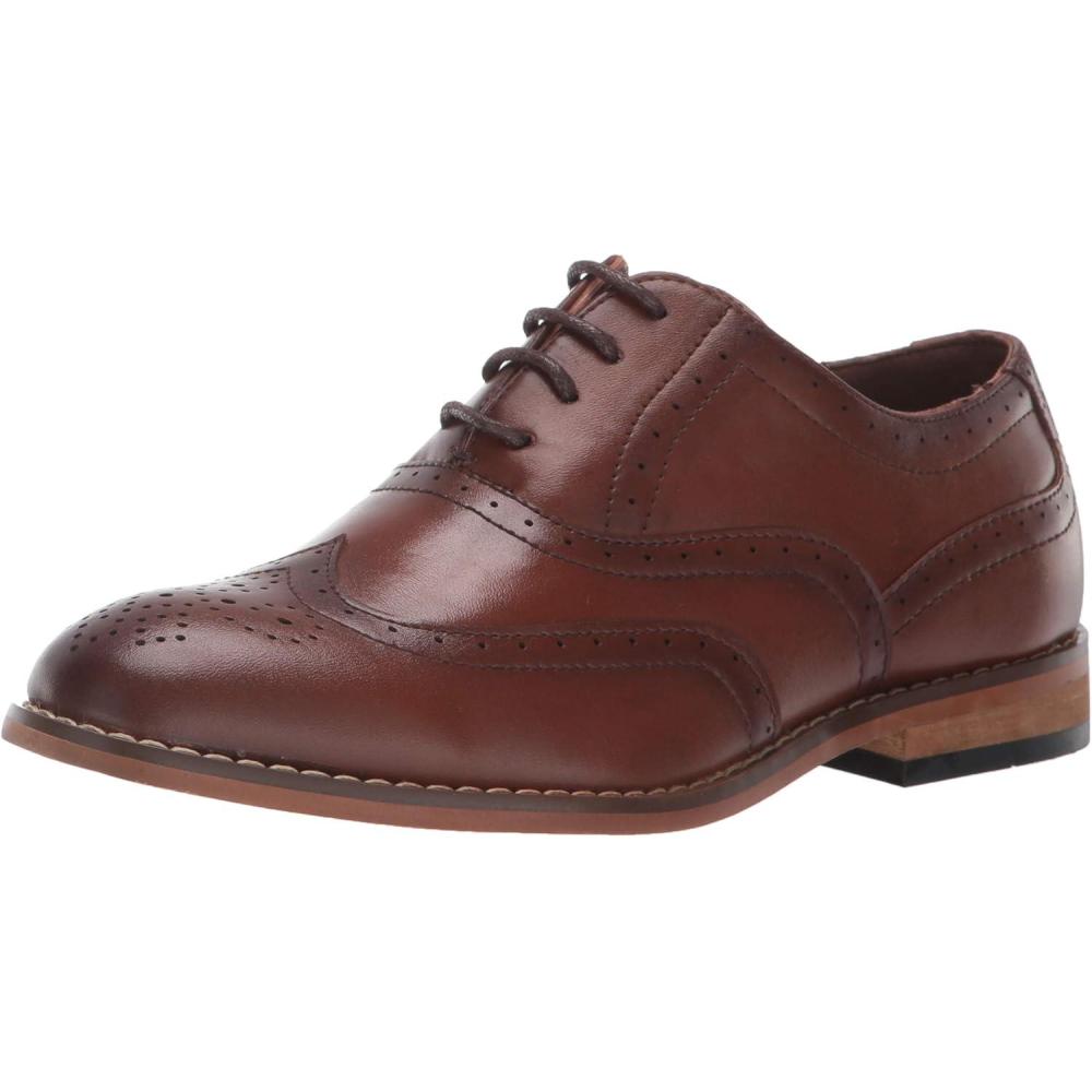 imageStacy Adams Boys Dunbar Oxford  Little Kid ampamp Big KidCognac