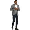 STACY ADAMS Men’s Classic Modern Blazer Jacket – Slim Fit Tweed Tailored Jacket Only(Grey)