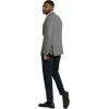 STACY ADAMS Men’s Classic Modern Blazer Jacket – Slim Fit Tweed Tailored Jacket Only(Grey)