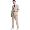 STACY ADAMS Men’s Classic 3-Piece Suit – Sharp Tailored Jacket, Sleek Vest, and Modern Slim-Fit Trousers(Tan)