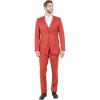 STACY ADAMS Men’s Sleek 3-Piece Suit – Slim Fit Tailored Jacket, Vest, and Slim-Fit Trousers(Rust)