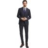STACY ADAMS Suits 3pc Suit Set, Jacket Vest and Dress Pants,Hybrid-Fit Suits(Charcoal)