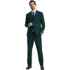 STACY ADAMS Suits 3pc Suit Set, Jacket Vest and Dress Pants,Hybrid-Fit Suits(Green)