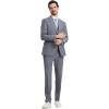 STACY ADAMS Suits 3pc Suit Set, Jacket Vest and Dress Pants,Hybrid-Fit Suits(Grey)