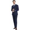 STACY ADAMS Suits 3pc Suit Set, Jacket Vest and Dress Pants,Hybrid-Fit Suits(Navy)
