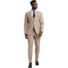 STACY ADAMS Suits 3pc Suit Set, Jacket Vest and Dress Pants,Hybrid-Fit Suits(Tan)