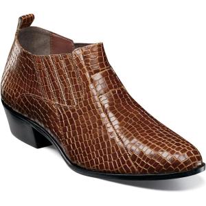 STACY ADAMS mens Sandoval Heeled Ankle Boot(Cognac)