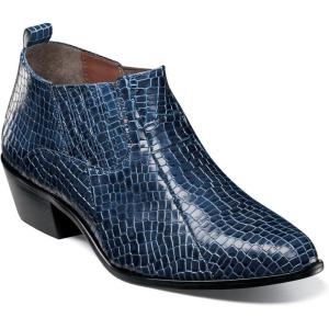 STACY ADAMS mens Sandoval Heeled Ankle Boot(Navy)