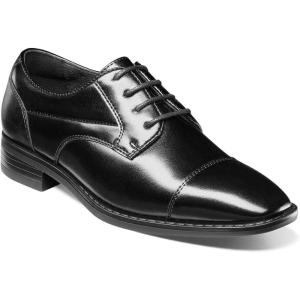 Stacy Adams Boy’s Kallum Cap Toe Oxford, Black, 12.5M