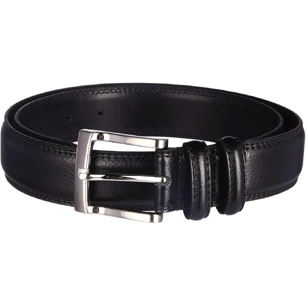 imageStacy Adams Leather Dress Belt for Dickinson Oxford Suits Pants Classic Formal Business Work Smooth Edge CrocoRussell Navy