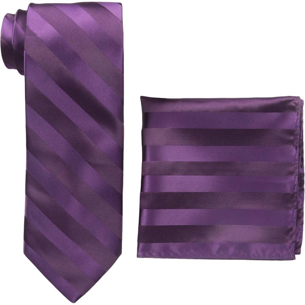 imageStacy Adams Mens Extra Long Formal Stripe Tie SetPurple