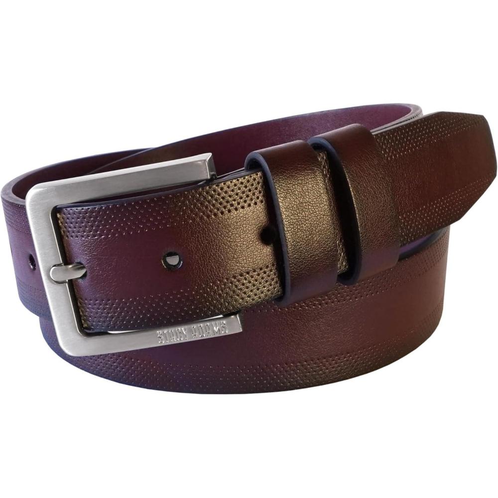 imageStacy Adams mens Casual BeltsBurgundy James Belt