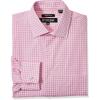 STACY ADAMS Men’s Big and Tall Gingham Check Dress Shirt(Pink)