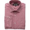 STACY ADAMS Men’s Big and Tall Gingham Check Dress Shirt(Red)