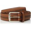 Stacy Adam’s Leather Dress Belt for Dickinson Oxford, Suits, Pants, Classic, Formal, Business, Work, Smooth Edge, Croco(Carnegie Burnished Tan)
