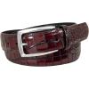 Stacy Adam’s Leather Dress Belt for Dickinson Oxford, Suits, Pants, Classic, Formal, Business, Work, Smooth Edge, Croco(Ozzie Croc Burgundy)