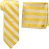 Stacy Adams Men’s Extra Long Formal Stripe Tie Set(Dark Gold)