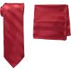 Stacy Adams Men’s Extra Long Formal Stripe Tie Set(Fire Red)