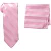 Stacy Adams Men’s Extra Long Formal Stripe Tie Set(Pink)