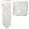 Stacy Adams Men’s Extra Long Formal Stripe Tie Set(White)