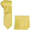 Stacy Adams Men’s Satin solid Tie Set(Banana)