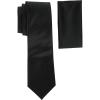 Stacy Adams Men’s Satin solid Tie Set(Black)