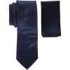Stacy Adams Men’s Satin solid Tie Set(Blue)