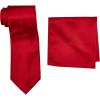 Stacy Adams Men’s Satin solid Tie Set(Fire Red)